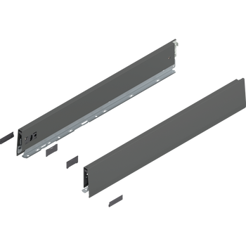 BLUM 470M6002S Bok MERIVOBOX, wysokość M (91 mm), dł.=600 mm, lewy+prawy, ANTRACYT MAT