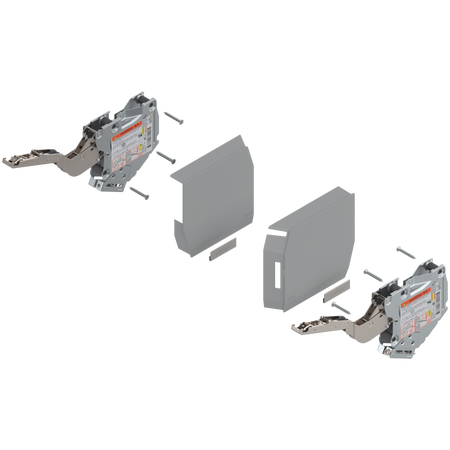 BLUM 20K2B00T06 AVENTOS HK-S do małych frontów uchylnych, siłownik (Zestaw), współczynnik mocy=220-500 przy 2 szt., do TIP-ON JASNOSZARY