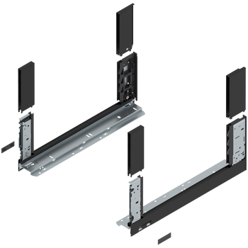 BLUM 780C4502S Bok szuflady LEGRABOX, wysokość C (177 mm), dł.=450 mm, lewy+prawy, do LEGRABOX free CZARNY CARBON MAT