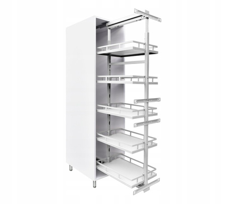 SMARTT KOSZ SPACE CARGO DO SZAFKI 20 PEŁNE DNO WYSUW DOCIĄG 157-187cm 5 PÓŁEK BIAŁY