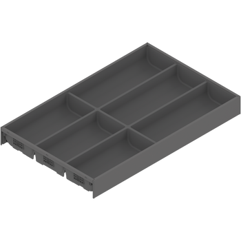 BLUM ZC7S500BS3 AMBIA-LINE  wkład na sztućce do szuflady standardowej, do LEGRABOX/MERIVOBOX, tworzywo sztuczne/stal, 6 przegródka na sztućce, dł.=500 mm, szerokość=300 mm ANTRACYT MAT