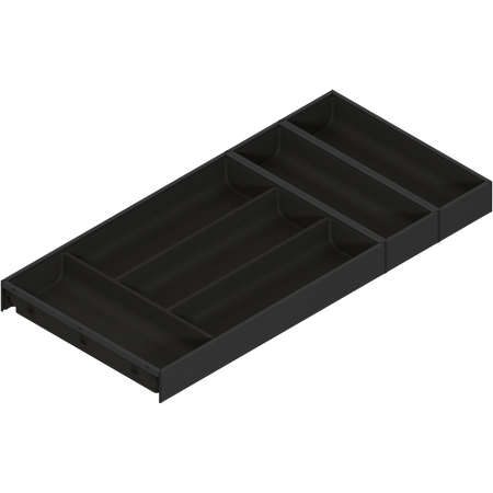 BLUM ZC7S650BS3 AMBIA-LINE wkład na sztućce do szuflady standardowej, do LEGRABOX/MERIVOBOX, tworzywo sztuczne/stal, 6 przegródka na sztućce, dł.=650 mm, szerokość=300 mm CZARNY MAT