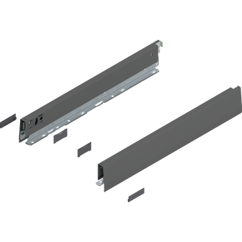 BLUM 470N4502S Bok MERIVOBOX, wysokość N (68.5 mm), dł.=450 mm, lewy+prawy, ANTRACYT MAT
