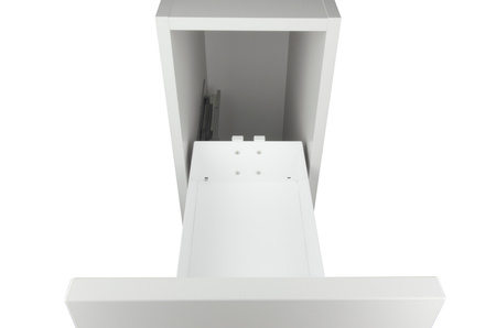 SMARTT KOSZ CARGO DO SZAFKI 25 CICHY DOMYK PEŁNE DNO WYSUW 2 POZIOMY PROWADNICE BIAŁY