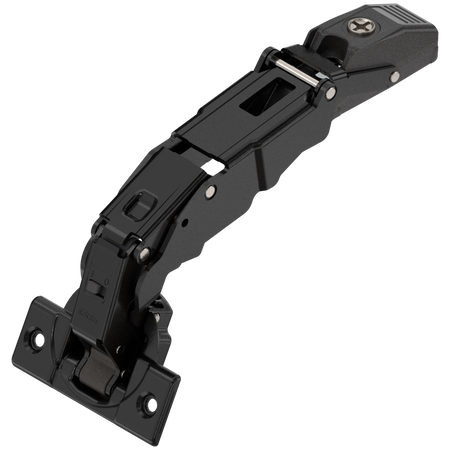 BLUM 71B7550 CLIP top BLUMOTION Zawias z szerokim kątem otwarcia i zerowym uskokiem 155°, Drzwi nakładane, puszka: na wkręty, CZARNY ONYKS