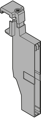 B.Z40C0002Z ORGA-LINE uchwyt listwy poprzecznej, do szuflady z wysokim frontem TANDEMBOX antaro, wysokość C, prawy, lewy BIAŁY