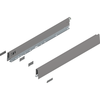 BLUM 470N5502S Bok MERIVOBOX, wysokość N (68.5 mm), dł.=550 mm, lewy+prawy, SZARY INDIUM MAT