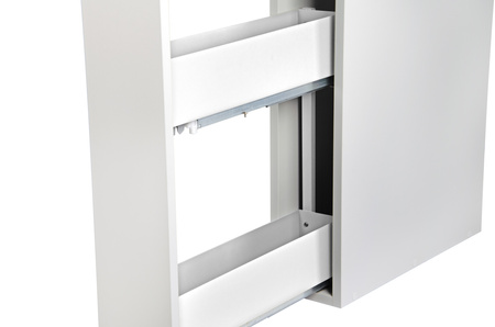 SMARTT KOSZ CARGO DO SZAFKI 15 CICHY DOMYK PEŁNE DNO WYSUW 2 POZIOMY PRAWY BIAŁYy biały