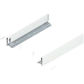 BLUM 770M5002 Bok szuflady LEGRABOX, wysokość M (90.5 mm), dł.=500 mm, lewy+prawy, do LEGRABOX pure BIAŁY MAT