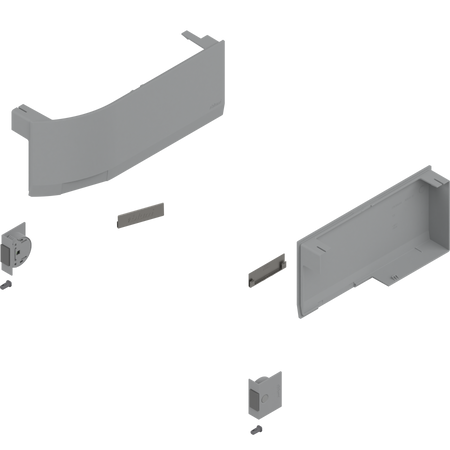 BLUM 23K8000 Front uchylny AVENTOS HK top, zestaw zaślepek (włącznie z Włącznik wpuszczany, w kpl.), lewa/prawa, do SERVO-DRIVE JASNOSZARY