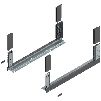 BLUM 780C6002S Bok szuflady LEGRABOX, wysokość C (177 mm), dł.=600 mm, lewy+prawy, do  LEGRABOX free ANTRACYT MAT