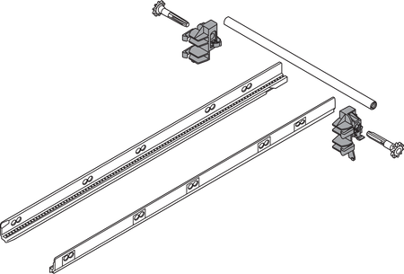 BLUM ZST.550BA TANDEMBOX Stabilizacja boczna (montowany do góry), dł.=550 mm, KB=1200 mm, pełen wysuw, Szuflada standardowa/Szuflada z wysokim frontem