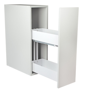 SMARTT KOSZ CARGO DO SZAFKI 25 CICHY DOMYK PEŁNE DNO WYSUW 2 POZIOMY PROWADNICE BIAŁY