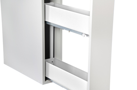 SMARTT KOSZ CARGO DO SZAFKI 15 CICHY DOMYK PEŁNE DNO WYSUW 2 POZIOMY PROWADNICE BLUM LEWY BIAŁY