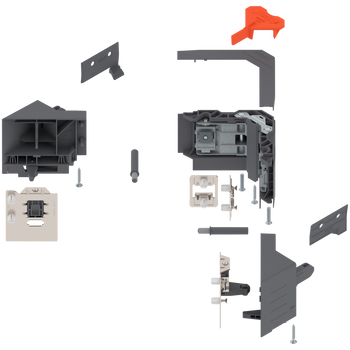 BLUM Z33M00E0A6 SYNCROMOTION Zestaw, Wysokość M SZARY