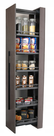 SMARTT KOSZ SPACE CARGO DO SZAFKI 20 PEŁNE DNO WYSUW DOCIĄG 157-187cm 5 PÓŁEK ANTRACYT