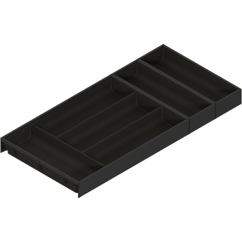BLUM ZC7S650BS3 AMBIA-LINE wkład na sztućce do szuflady standardowej, do LEGRABOX/MERIVOBOX, tworzywo sztuczne/stal, 6 przegródka na sztućce, dł.=650 mm, szerokość=300 mm CZARNY MAT
