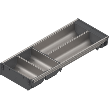 BLUM ZSI.500BI2N ORGA-LINE wkład z pojemnikami (częściowe wypełnienie), do szuflady standardowej TANDEMBOX, dł. NL=500 mm, szer.=192 mm INOX