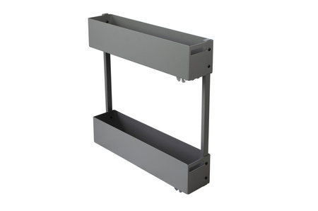 SMARTT KOSZ CARGO DO SZAFKI 15 CICHY DOMYK PEŁNE DNO WYSUW 2 POZIOMY PROWADNICE BLUM LEWY ANTRACYT