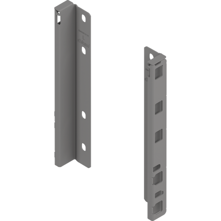 BLUM ZB4E000S Uchwyt drewnianej ścianki tylnej MERIVOBOX, wys. E (209 mm), prawy+lewy, SZARY INDIUM MAT