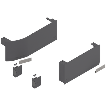 BLUM 23K8000 Front uchylny AVENTOS HK top, zestaw zaślepek (włącznie z Włącznik wpuszczany, w kpl.), lewa/prawa, do SERVO-DRIVE CIEMNOSZARY