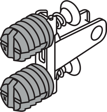 BLUM LEGRABOX ZF7N70E2 Mocowanie frontu LEGRABOX, wys. N, EXPANDO, symetryczne, do LEGRABOX pure