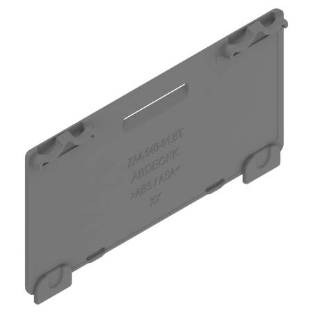 BLUM ZA4.5400.BTABD V1000IG-M MERIVOBOX Zaślepka ZA4.540, symetryczna, pogłębiony (blum), SZARY INDIUM MAT