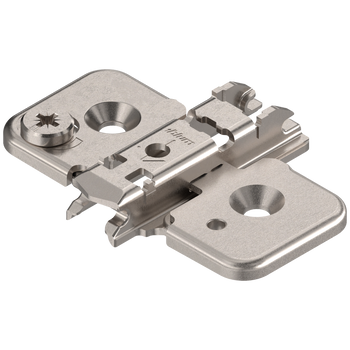 BLUM 173H7100 CLIP prowadnik, krzyżakowy, 0 mm, Stal, Wkręty, RW: mimośród