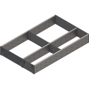 BLUM ZSI.500FI3 ORGA-LINE wkład z przegródkami (częściowe wypełnienie), do szuflady standardowej TANDEMBOX, dł. NL=500 mm, szer. korpusu KB=1200 mm, szer.=291 mm INOX