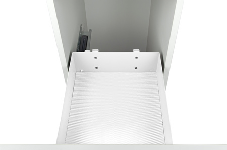 SMARTT KOSZ CARGO DO SZAFKI 40 CICHY DOMYK PEŁNE DNO WYSUW 2 POZIOMY PROWADNICE BIAŁY