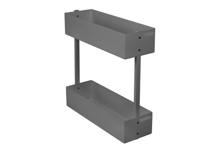 SMARTT KOSZ CARGO DO SZAFKI 20 CICHY DOMYK PEŁNE DNO WYSUW 2 POZIOMY LEWY ANTRACYT