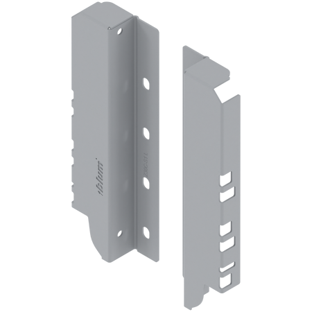 BLUM Z30C000S HO-RW MP R906 Uchwyt drewnianej ścianki tylnej TANDEMBOX, wys. C (192 mm), prawy+lewy SZARY