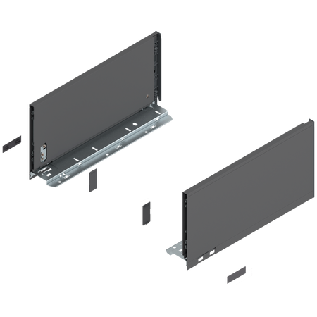 BLUM 770C3502S Bok szuflady LEGRABOX, wysokość C (177 mm), dł.=350 mm, lewy+prawy, do LEGRABOX pure ANTRACYT MAT
