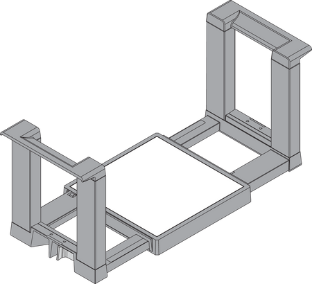 BLUM ZC7T0350 AMBIA-LINE uchwyt na talerze, wysokość=170 mm, średnica talerza=186-322mm ANTRACYT MAT