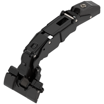 BLUM 71B7590 CLIP top BLUMOTION zawias z szerokim kątem otwarcia i zerowym uskokiem 155°, Drzwi nakładane, puszka: INSERTA, CZARNY ONYKS