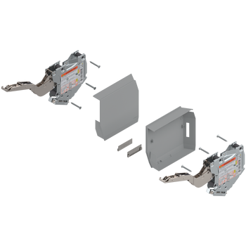 BLUM 20K2C00T06 AVENTOS HK-S do małych frontów uchylnych, siłownik, współczynnik mocy=400-1000 przy 2 szt., do TIP-ON JASNOSZARY