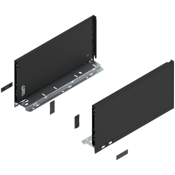 BLUM 770C3502S Bok szuflady LEGRABOX, wysokość C (177 mm), dł.=350 mm, lewy+prawy, do LEGRABOX pure CZARNY CARBON MAT
