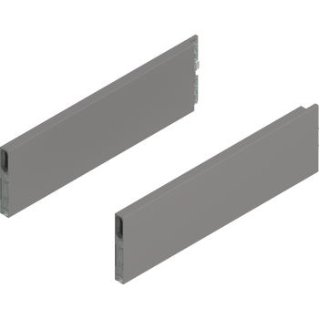 BLUM ZL4.350S.E MERIVOBOX BOXCAP, dł.=350 mm, wysokość E, lewy+prawy, SZARY INDIUM MAT