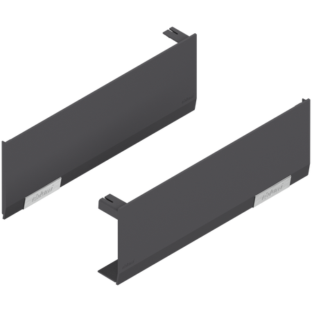 BLUM 22.8000 Zestaw zaślepek AVENTOS HF/HS/HL top, gładki, prawy+lewy CIEMNOSZARY