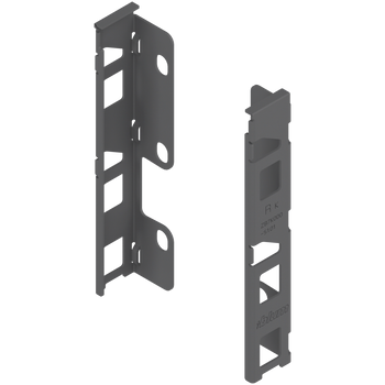 BLUM ZB7K000S Uchwyt drewnianej ścianki tylnej LEGRABOX, wys. K (144 mm), prawy+lewy ANTRACYT MAT