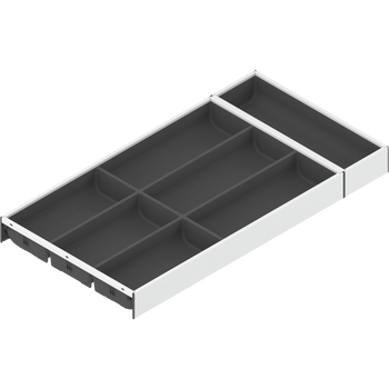 BLUM ZC7S600BS3 AMBIA-LINE wkład na sztućce do szuflady standardowej, do LEGRABOX/MERIVOBOX, tworzywo sztuczne/stal, 7 przegródka na sztućce, dł.=600 mm, szerokość=300 mm BIAŁY MAT