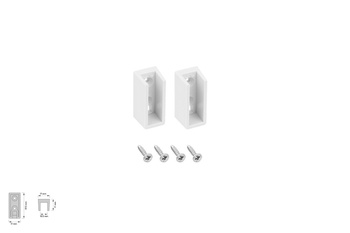 Design Light PROFIL RELING SLIM uchwyt ABS biały 2szt