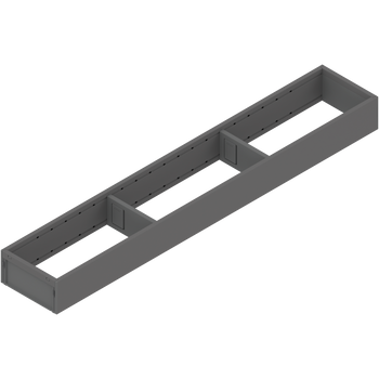 BLUM ZC7S600RS1 AMBIA-LINE ramki do szuflady standardowej, do LEGRABOX/MERIVOBOX, stal, dł.=600 mm, szerokość=100 mm ANTRACYT MAT