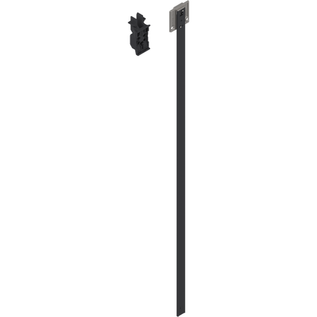 BLUM Z80S0560 CABLOXX Zestaw listwy zamka (listwa zamka, element dystansowy do przycięcia, końcówka zamka, mocowanie zamka, wzornik wiertarski), LKH=562 mm