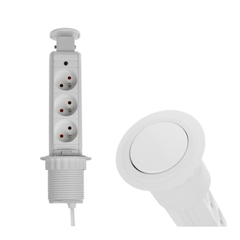 Design Light LIFT BOX gniazdo meblowe, kolor biały