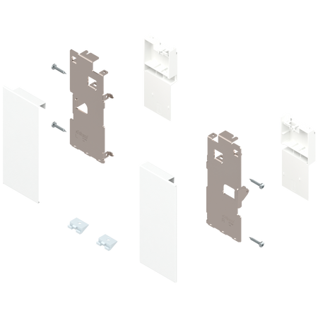 BLUM ZI7.0KS0 Mocowanie frontu LEGRABOX , wys. K, do szuflady wewnętrznej, lewe/prawe, do LEGRABOX pure BIAŁY MAT