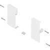 BLUM ZIF.71K0 Mocowanie frontu TANDEMBOX , wys. K, do szuflady wewnętrznej, lewe+prawe, do TANDEMBOX antaro BIAŁY