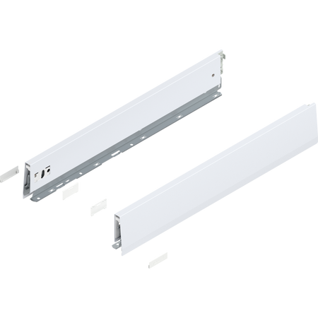 BLUM 470M5502S Bok MERIVOBOX, wysokość M (91 mm), dł.=550 mm, lewy+prawy, JEDWABIŚCIE BIAŁY MAT