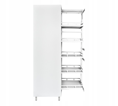 SMARTT KOSZ SPACE CARGO DO SZAFKI 30 PEŁNE DNO WYSUW DOCIĄG 127-157cm 4 PÓŁKI BIAŁY