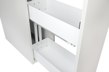 SMARTT KOSZ CARGO DO SZAFKI 25 CICHY DOMYK PEŁNE DNO WYSUW 2 POZIOMY PROWADNICE BIAŁY